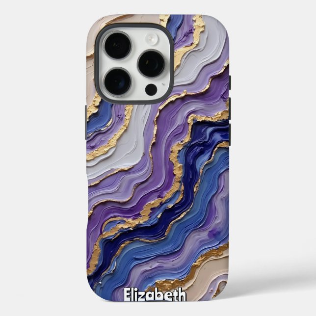 Agate Slice Abstract in Purple Case-Mate iPhone Case (Back)