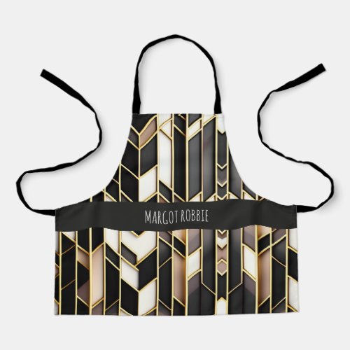 Agate slice grid rectangles Isometric Pattern Apron