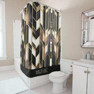 Agate slice grid rectangles Isometric Pattern Shower Curtain