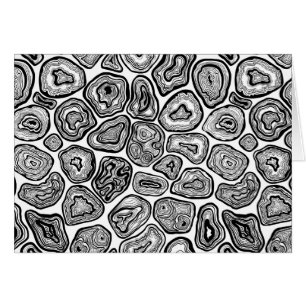Agate slices in black and white cards