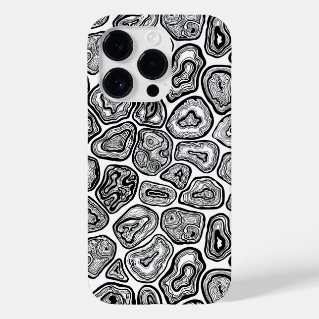 Agate slices in black and white Case-Mate iPhone case (Back)
