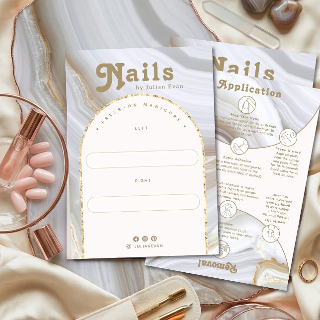 Agate Stone Marble Arch Manicure Display Card (Agate Stone Marble Arch Manicure Display Card)
