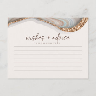 Agate Stone Marble Bride To Be Advice Card