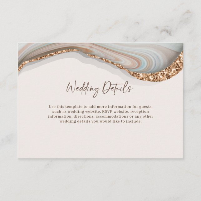 Agate Stone Marble Details Enclosure Card (Front)