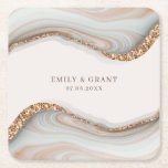 Agate Stone Marble Drinking Coasters<br><div class="desc">Designed to coordinate with our Natural Marble Agate Collection, this customizable drinking coaster features a gorgeous marble agate texture in natural colour paired with contemporary text. For more advanced customisation of this design, e.g. changing layout, font or text size please click the "CUSTOMIZE" button above. Please contact me for any...</div>