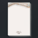 Agate Stone Marble Monogram Name Notes<br><div class="desc">Designed to coordinate with our Natural Marble Agate Collection,  this post it note features a simple monogram with name on gorgeous marble agate texture. For more advanced customization of this design,  e.g. changing layout,  font or text size please click the "CUSTOMIZE" button above. Please contact me for any questions!</div>