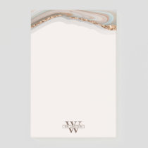 Agate Stone Marble Monogram Name Notes