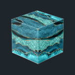 Agate Teal Blue Gold Marble Aqua Turquoise Cube<br><div class="desc">Agate Teal Blue Gold Glitter Marble Aqua Turquoise Geode Customizable Cube / Gift - or Add Your Name / Text - Make Your Special Gift ! Resize and move or remove / add text / elements with Customization tool ! Design by MIGNED ! Please see my other projects / designs...</div>
