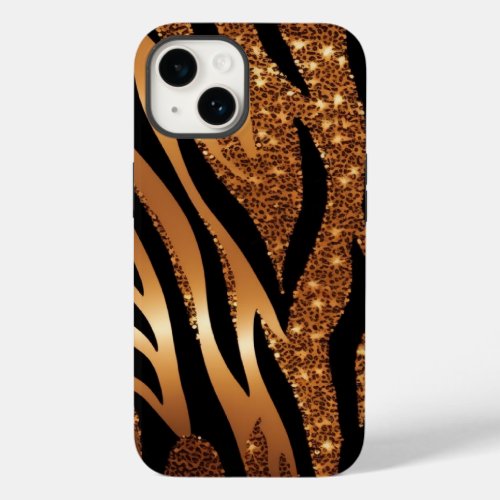 Agate Tiger Blue Glitter iPhone Mate Tough Case