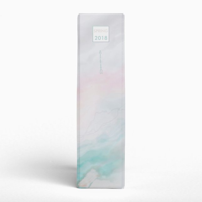 Agate Watercolor Pastels 3 Ring Binder (Spine)