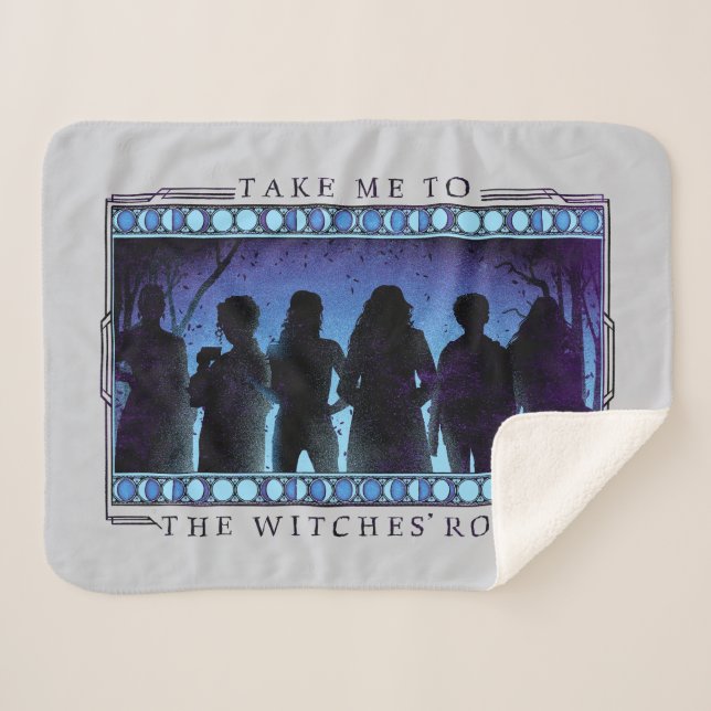 Agatha | Take Me To The Witches' Road Sherpa Blanket (Front (Horizontal))