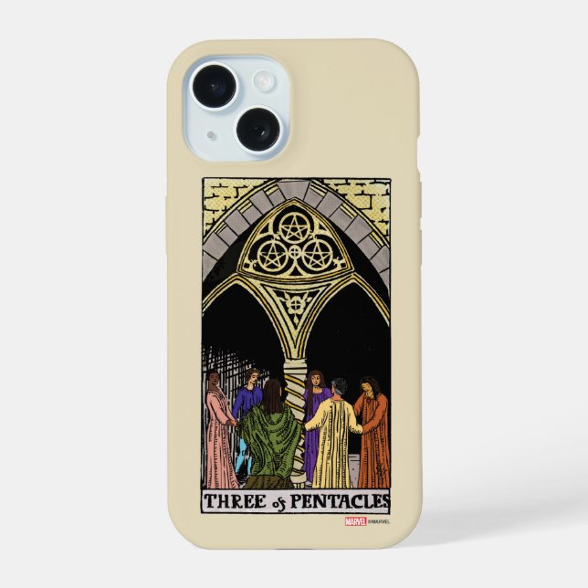 Agatha | Three of Pentacles Tarot Graphic Iphone Case (Back)