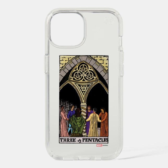 Agatha | Three of Pentacles Tarot Graphic Speck iPhone Case (Front)