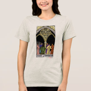 Agatha   Three of Pentacles Tarot Graphic Tri-Blend Shirt