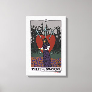Agatha   Three of Swords Tarot Graphic Canvas Print