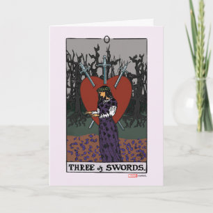 Agatha   Three of Swords Tarot Graphic Card