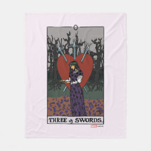 Agatha Three of Swords Tarot Graphic Fleece Blanket