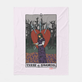 Agatha | Three of Swords Tarot Graphic Fleece Blanket