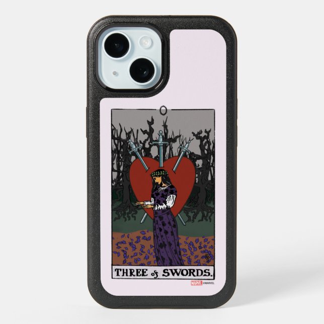 Agatha | Three of Swords Tarot Graphic iPhone 15 Case (Back)
