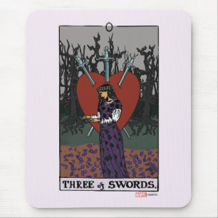 Agatha Three of Swords Tarot Graphic Mouse Pad