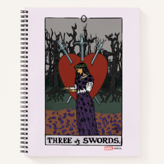 Agatha | Three of Swords Tarot Graphic Notebook