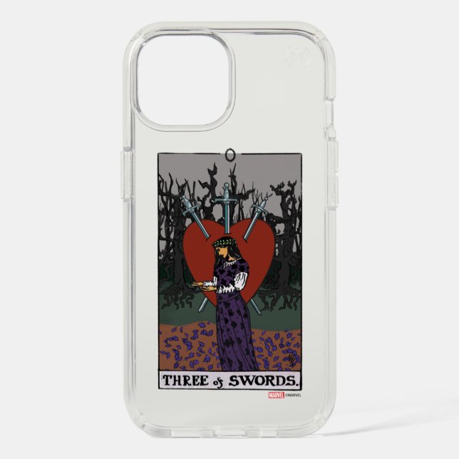 Agatha | Three of Swords Tarot Graphic Speck iPhone Case (Front)