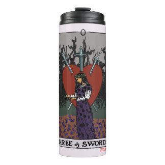 Agatha | Three of Swords Tarot Graphic Thermal Tumbler