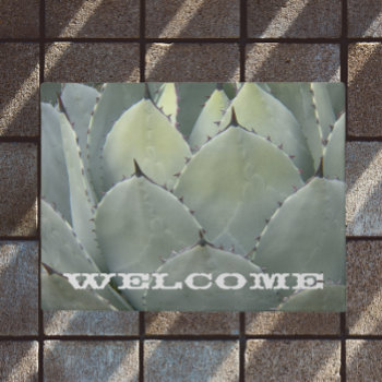 Agave Cactus Plant Welcome Doormat by northwestphotos at Zazzle