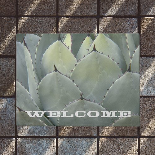 Agave Cactus Plant Welcome Doormat