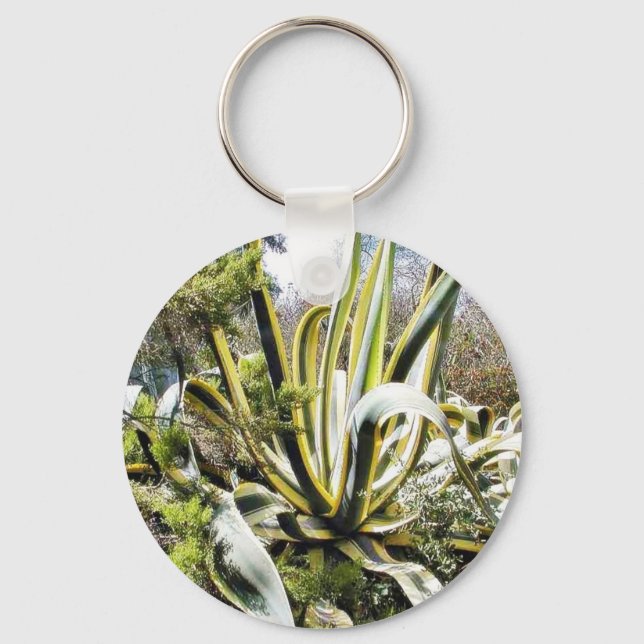 Agave Cactuses Keychain (Front)