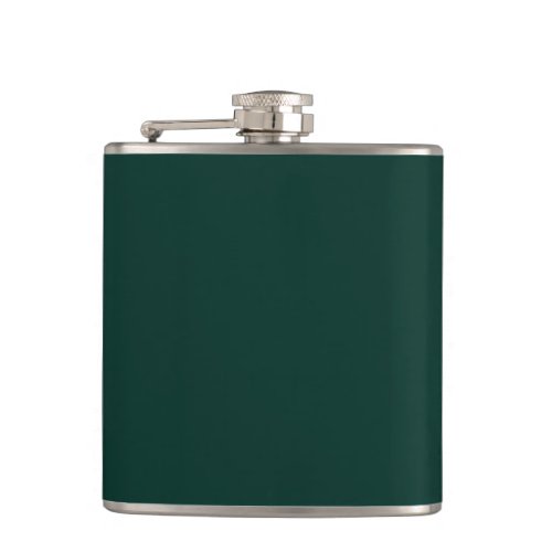 Agave Dark Forest Green Solid Color Background Flask