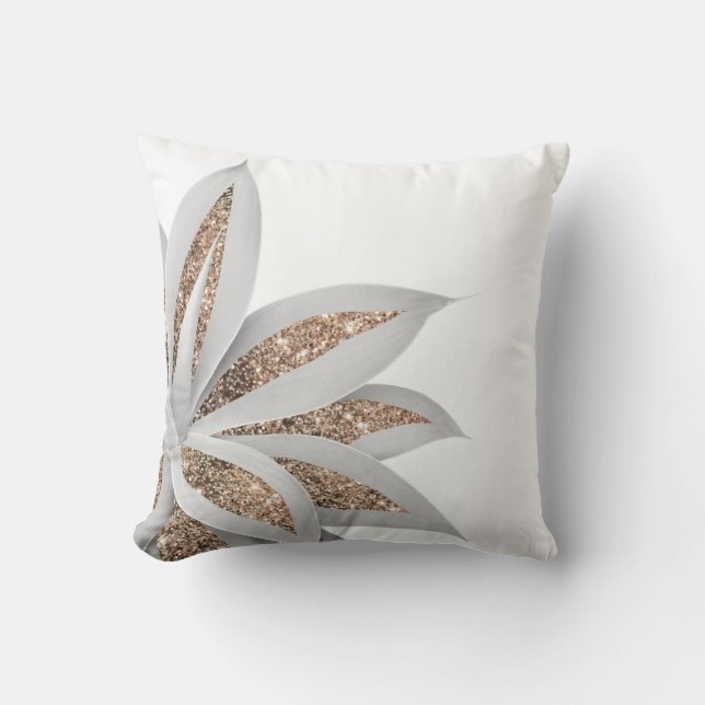 Agave Finesse Glitter Glam #9 Throw Pillow (Front)