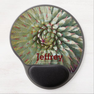 Agave Photo Green and Purple Custom Gel Mousepad