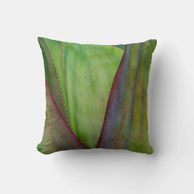 Agave Plant Detail Throw Pillow (Front)