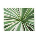 Agave Plant Green and White Striped Doormat