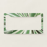 Agave Plant Green and White Striped License Plate Frame