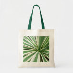 Agave Plant Green and White Striped Tote Bag