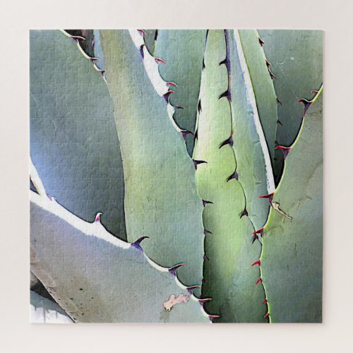 Agave Succulent Plant Cactus Green Jigsaw Puzzle