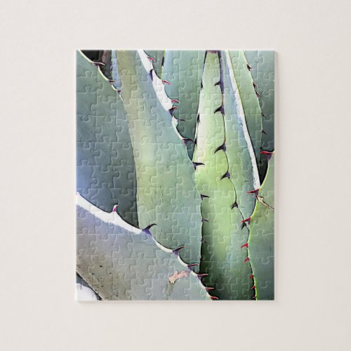 Agave Succulent Plant Cactus Green Jigsaw Puzzle