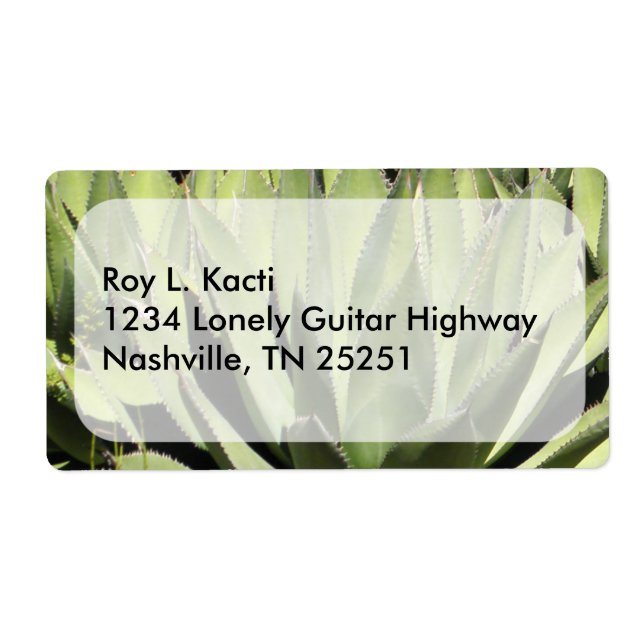 Agave Unique Nature Photograph Art Label (Front)