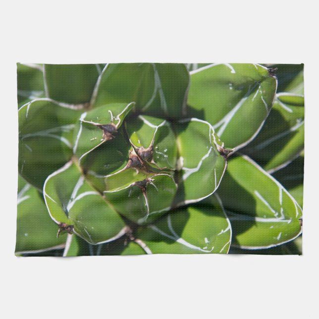 Agave Victoria Succulent Kitchen Towel (Horizontal)
