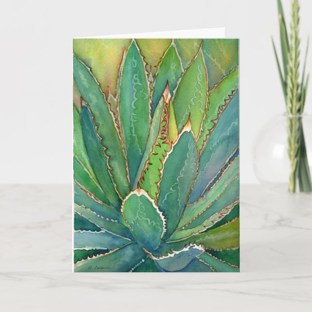 Agave watercolor notecard (Front)