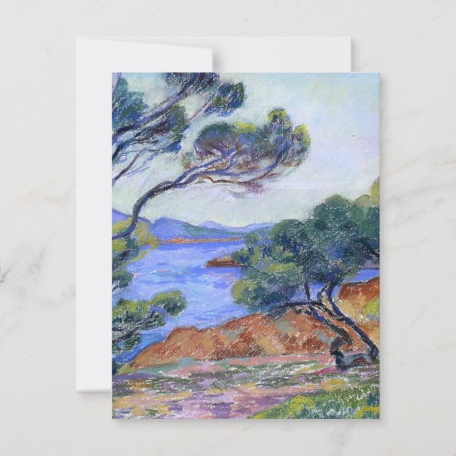 Agay, landscape painting by Armand Guillaumin Note Card (Front)