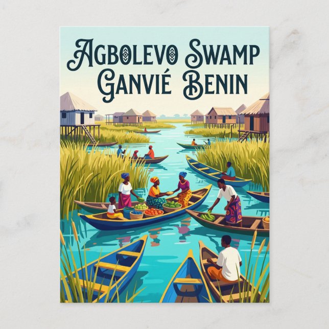 Agbolevo Swamp Benin Postcard (Front)