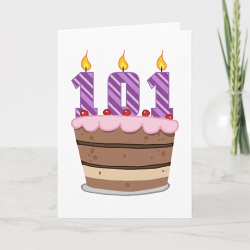 Age 101 on Birthday Cake