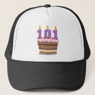Age 101 on Birthday Cake Trucker Hat