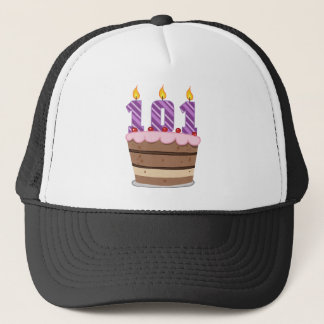 Age 101 on Birthday Cake Trucker Hat