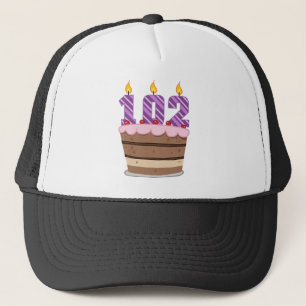 Age 102 on Birthday Cake Trucker Hat