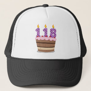Age 118 on Birthday Cake Trucker Hat