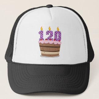 Age 120 on Birthday Cake Trucker Hat